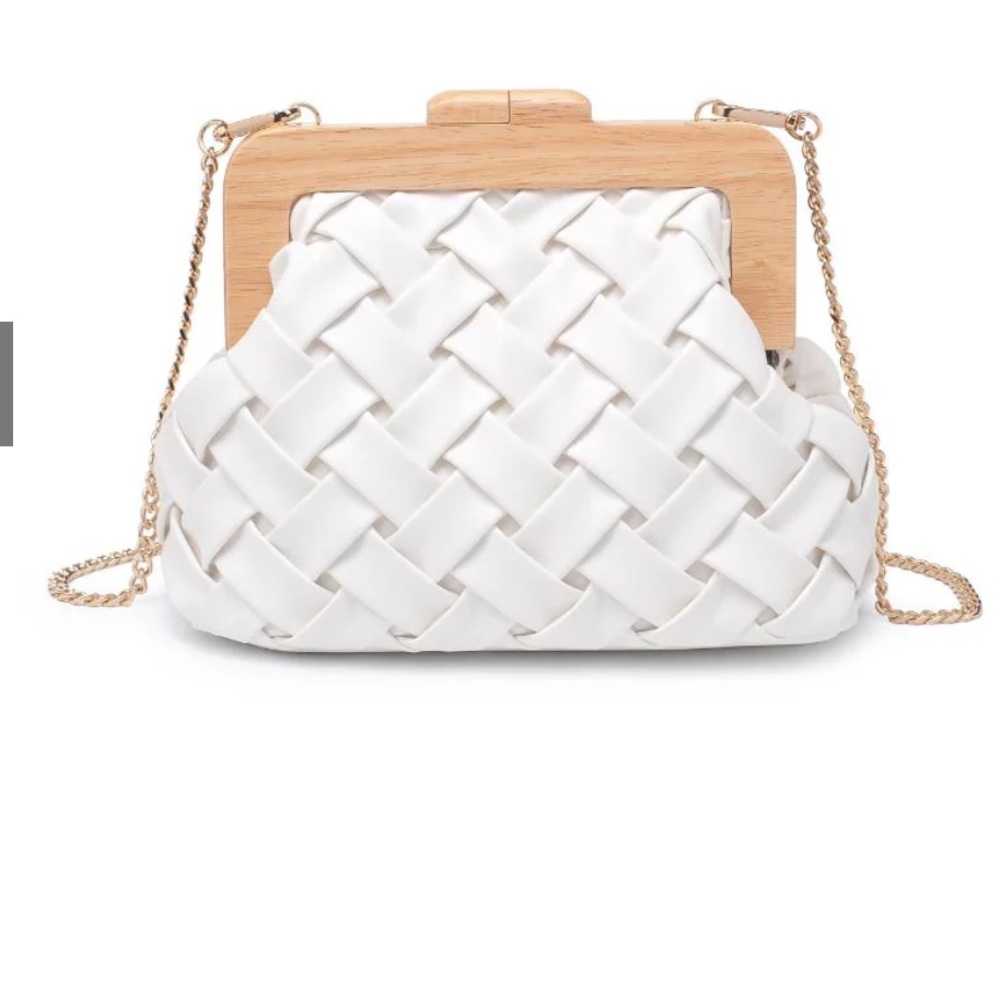 Urban expressions vegan leather white Matilda clutch purse crossbody